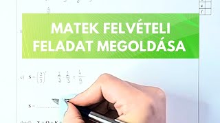 Törtes feladat megoldása a 2023 januári matek felvételiből [upl. by Xella]