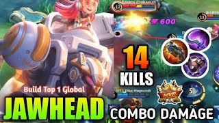 JAWHEAD NEW BEST BUILD AND EMBLEM 2024 BUILD TOP 1 GLOBAL JAWHEAD MLBB [upl. by Castra]