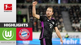 Bayern Stays In Contention  Wolfsburg  FC Bayern München 12  Highlights  MD16–Bundesliga 2324 [upl. by Barvick]