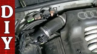 How to Clean and Replace a MAF Sensor  Audi VW Passat A4 A6 2 8L Engine [upl. by Meingolda]