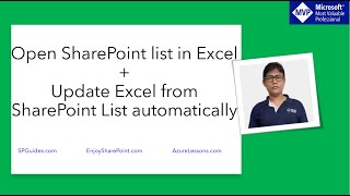 Open SharePoint List in Excel  Update excel from SharePoint list automatically [upl. by Naaitsirhc]