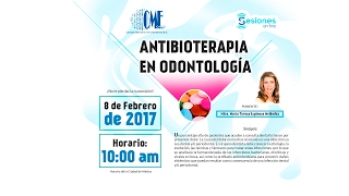 Sesión OnLine quotAntibioterapia en odontologíaquot [upl. by Petes]