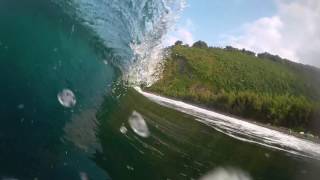 The most PERFECT sandbottom waves I have ever seen Surfing Waipio Hawaii GoPro Hero 5 [upl. by Imalda388]