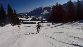 Hinterglemm afdaling naar de Zwölfer Nordbahn 13 januari 2018 [upl. by Caldera]