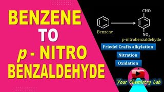 Benzene to pnitro benzaldehyde conversionOrganic chemistry [upl. by Silvain]