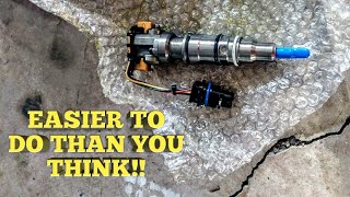 60 powerstroke injector replacement [upl. by Nagirrek790]