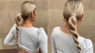 Easy Hair Braid for Greasy Hair Days [upl. by Nedyarb]