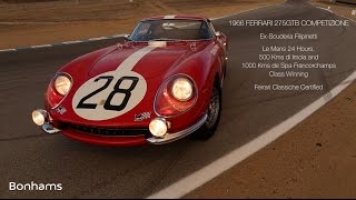 Le Mans Winning Scuderia Filipinetti Ferrari 275 GTB Competizione Joins Bonhams Scottsdale Auction [upl. by Getter848]