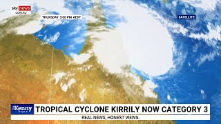 Cyclone Kirrily upgraded to category three system [upl. by Idac609]