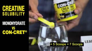 Creatine Solubility 1 Scoop of Monohydrate vs 1 Tub of CONCRET® [upl. by Boswell]