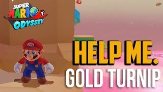 Super Mario Odyssey  How to Get Gold Turnip Recipe 3 Moon in Luncheon Kingdom Moon 17 Location [upl. by Zielsdorf]