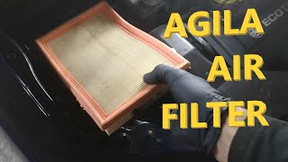 HOW TO Vauxhall Opel Agila AIR FILTER [upl. by Ahsenal]