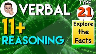 11 Plus Verbal Reasoning  VR Type 21  Explore the facts  Lessonade [upl. by Sorrows]