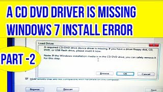 fix windows 7 install error cd Dvd device Driver missing विंडोज 7 by sab gyan hindi [upl. by Norek]