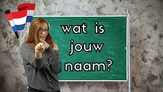 INTRODUCING YOURSELF IN DUTCH  Dutch for BEGINNERS les 2 NT2  A1 [upl. by Aisatal]