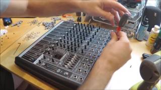 Cleaning Scratchy Pots and Faders Mackie ProFX12 Mixer [upl. by Rasec]