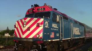 METX 133 with Red Gyralight at Woodstock IL 7202023 [upl. by Ytoc]