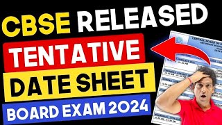 CBSE Date Sheet 2024 FINALLY OUT🔥 Date Sheet of Class 10 CBSE Board 2024  CBSE Board Exam 2024 [upl. by Ahsatan]