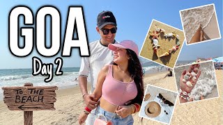 Goa Vlog 2024 🏝️ Beach Day Food Night View Of Beach  Dilli ki Ladki in GOA [upl. by Allen]