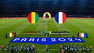 FRANCE vs GUINÉE  Olympic Games PARIS 2024  Full Match All Goals  Gameplay PES [upl. by Idnac]