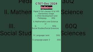 CTET syllabusctet2024 [upl. by Izmar]