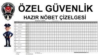 Özel Güvenlik Nöbet çizelgesi [upl. by Duffie]