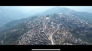 Aerial view of Kiphire town [upl. by Ahsem]