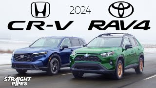 2024 Honda CRV vs Toyota RAV4 Review  BEST SELLERS [upl. by Htial]