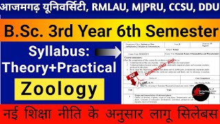 BSc 6th Sem Zoology Syllabus 2024 🔥 BSc 6th Semester Zoology Syllabus 🔥 BSc 6 Sem Zoology Syllabus [upl. by Narcis]