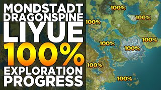 100 Exploration Progress Mondstadt Liyue Dragonpine Genshin Impact shorts [upl. by Meeharbi713]