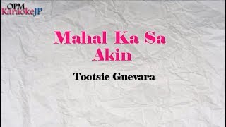 Mahal Ka Sa Akin Karaoke  Tootsie Guevara [upl. by Moise]