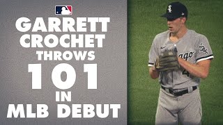 White Sox Garrett Crochet makes his MLB debut and throws 101 mph Drafted in 2020 too [upl. by Neladgam]