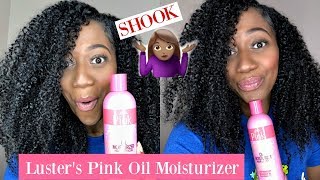 LUSTERS PINK OIL MOISTURIZER ON NATURAL HAIR [upl. by Irik]