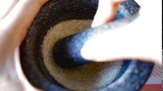 ASMR Mortar amp Pestle Orange Sugar [upl. by Huoh]