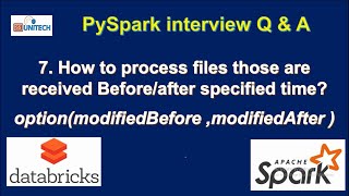 7 modifiedbefore amp modifiedafter in reading in pyspark  pyspark interview questions amp answers [upl. by Lucrece989]