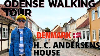 Odense walking tour  HC Andersens House Denmark 🇩🇰 [upl. by Acinok895]