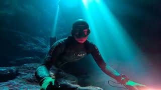 Freediving Menorca 2023  Cenote of SAlgar [upl. by Ynitsed]