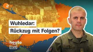 Welche Konsequenzen hat der taktische Rückschlag im Donbass  ZDFheute live mit Oberst Reisner [upl. by Tessi]