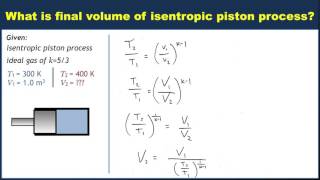 Example Ideal gas isentropic processes [upl. by Squires]