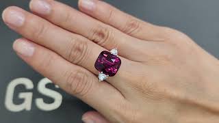 Purple garnet Rhodolite cushion cut 1110 carats 7478 [upl. by Solana]