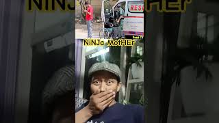 Ninja mother on wheel chair funny prank comedy entertainment fun video lucu shorts fyp [upl. by Lezlie]