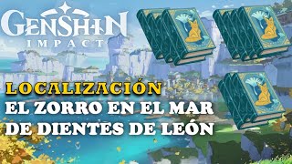 Genshin Impact ¿Dónde LOCALIZAR la colección de libros El zorro en el mar de dientes de león [upl. by Samaria]