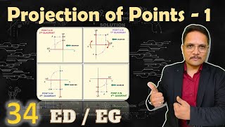 1  Projection of points Basics Drawing Process amp Solved Example Explained in Engineering Drawing [upl. by Homovec]