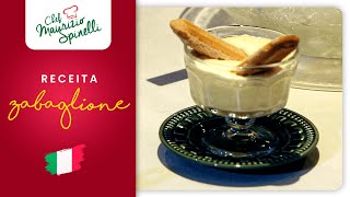 Sobremesa ITALIANA Zabaglione 😋 Clássicos Romanos  Chef Maurízio Spinelli [upl. by Nazario]