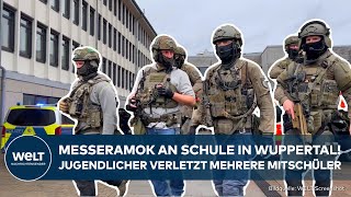 WUPPERTAL Messerattacke an Schule Jugendlicher sticht auf Mitschüler ein mehrere Verletzte [upl. by Middlesworth]