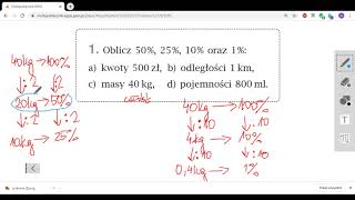 Obliczenia procentowe  część 3 klasa 6 [upl. by Towers39]