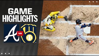 Braves vs Brewers Game Highlights 73024 [upl. by Tingley]