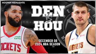 Denver Nuggets vs Houston Rockets Full Game Highlights  Dec 8  2024 NBA Season [upl. by Martie540]