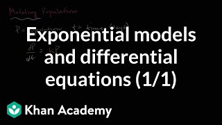 Modeling population with simple differential equation  Khan Academy [upl. by Melesa]