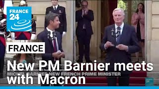 Frances new PM Barnier meets with Macron to discuss cabinet • FRANCE 24 English [upl. by Araid]